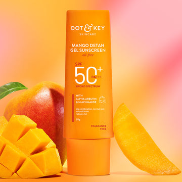 Mango + Detan Gel Sunscreen (Oil Free), SPF 50+ PA+++