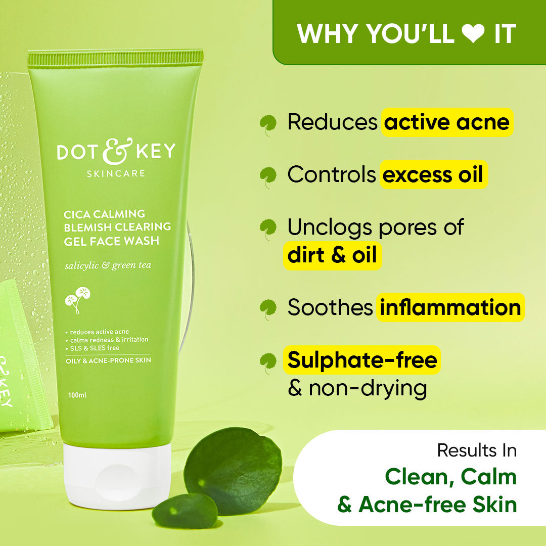 Cica + Salicylic Acid Gel Face Wash for Oily Skin