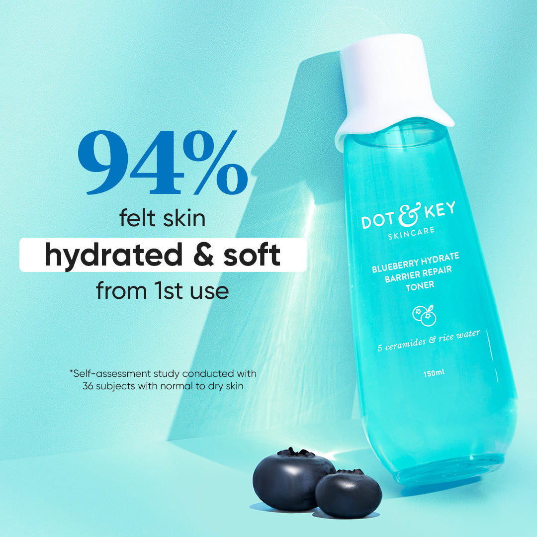 Blueberry Hydrate Barrier Repair Toner with Ceramides & Rice Water