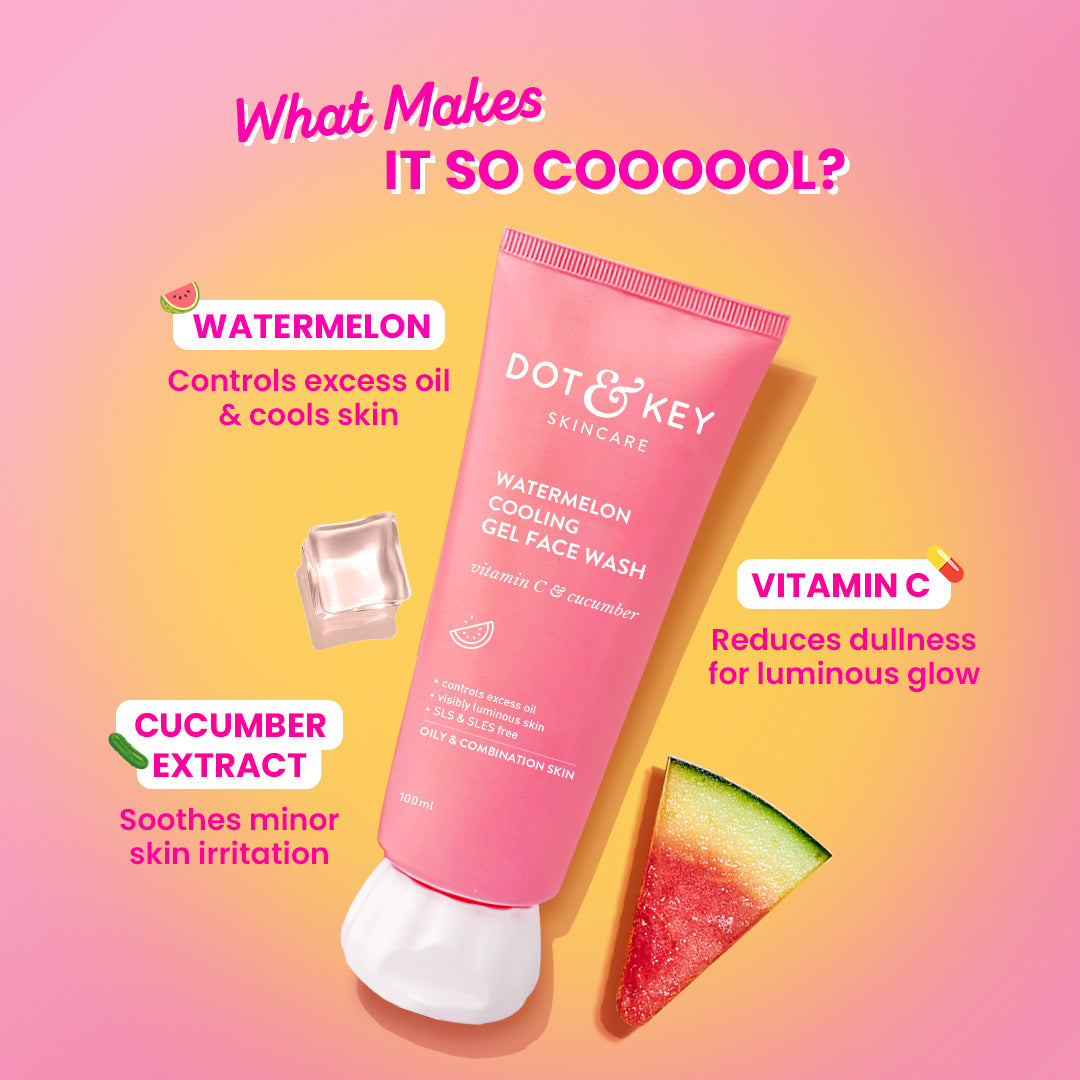 Watermelon + Vitamin C Gel Face Wash for Glowing Skin