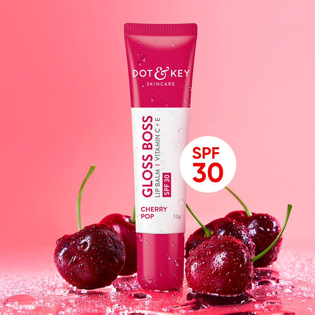 Dot&Key Cherry Lip Balm with SPF 30 & Vitamin C + E (Tinted)