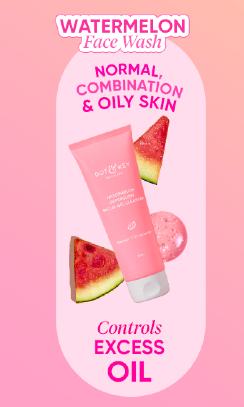 Watermelon + Vitamin C Gel Face Wash for Glowing Skin