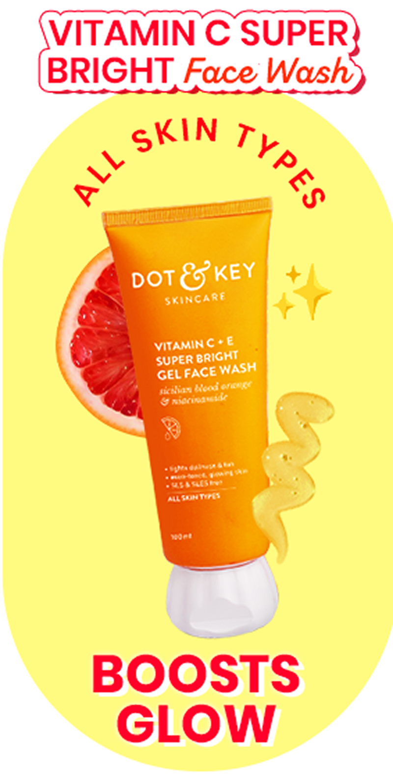 Watermelon + Vitamin C Gel Face Wash for Glowing Skin