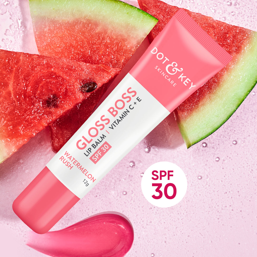 Dot&Key Watermelon Lip Balm with SPF 30 & Vitamin C + E (Tinted)